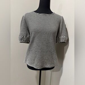 Dolan Black & White Striped Short Sleeve Top French girl Vibes Capsule  Medium